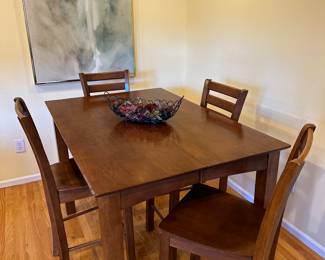 Counter Height Kitchen Table with 6 Chairs 
