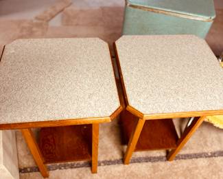 MCM Tables and  Hamper 