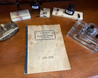 Vintage Fountain Pen , Inkwell , Calligraphy Set. 
Chronicles of the Automotive Industry in America 1892-1936