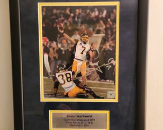 Autographed Bruce Gradkowski photo