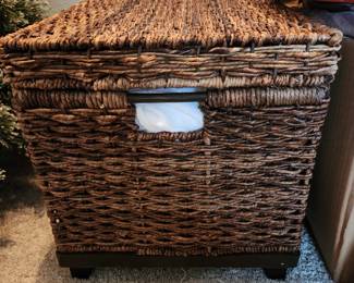 Wicker storage ottoman (qty 2)