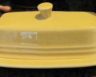 Fiesta covered Butter dish  "As is"