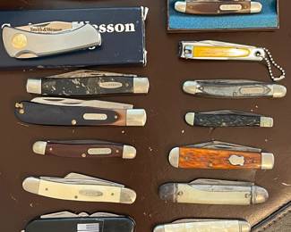 collection of pocket knives