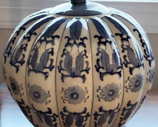 Blue and White Pumpkin Ginger Jar