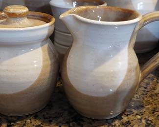 Teague pottery Cream and sugar