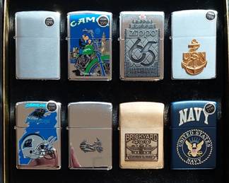 Camel Zippo Lighter, Navy Zippo lighter, Hard Rock , Winston-Salem, Nascar, Carolina Panthers etc...