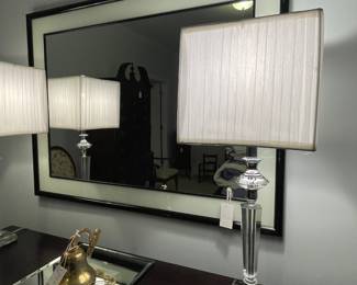 Art deco mirror - modern table lamps