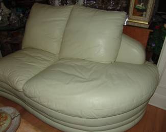 Leather sectional. 