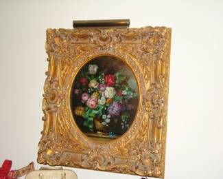 Ornately framed floral 