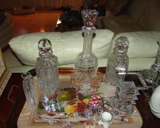 Waterford and other decanters