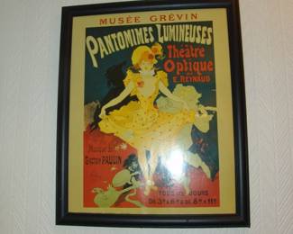 Framed Vintage French print