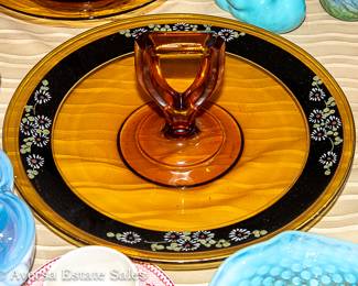 Vintage Art Deco Sandwich tray - (Lancaster Marguerite? )