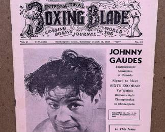Vintage Boxing Memorabilia