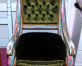 FABULOUS Painted Chair... Perfect for SANTA!! 