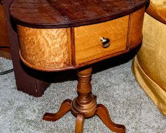 Burl Wood Maple Sewing Cabinet
