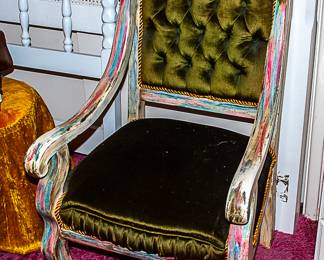 FABULOUS Painted Chair... Perfect for SANTA!! 