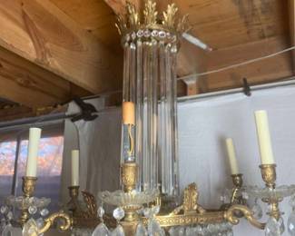 Amazing Vintage Chandelier - Some Prism/Pendants need to be reattached