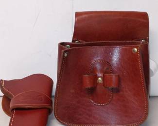 Lot Of 2 Leather Van*Horn Holster/ Leather War Bag