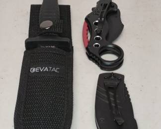 Lot Of 3 Knives- Dagger, Karambit+