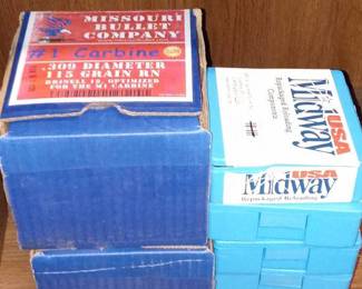 Lot Of 6 Assorted Boxes Of Bullet Heads (Full And Partial)