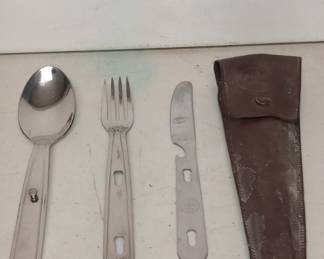 Ol School Boy Scouts Of America Mess Kit Utensils