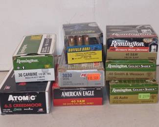 Lot 9 Of Assorted Ammunition (Full & Partial)Boxes