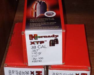 Lot Of 3 Boxes Hornady XTP 38 Caliber Bullet Heads