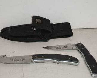 Vintage Frost Cutlery "Bill Dance" Knives With Sheath