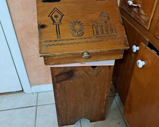 Wooden potatoes bin or trash can either way its true Americana. $45