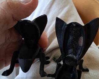 2 vintage cast iron bees $30 both