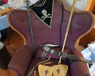 Not sure exactly what we have here But it's Definitely Cool. The gloves and  whole ensemble  are authentic $750.00