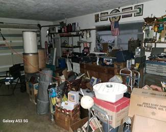 The garage is full, we emptied the attic and Shed