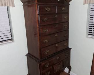 Tall boy "Kittinger" style dresser $300