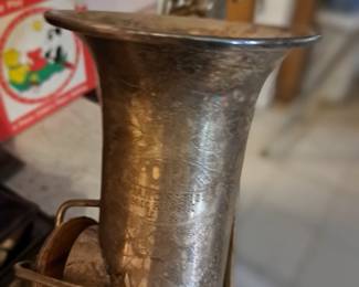 Close up of an Original 
GrandRapids York Saxophone in Case
Stamped and numbered 
$500.00