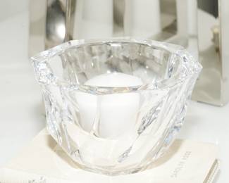 Orrefors crystal votive holder