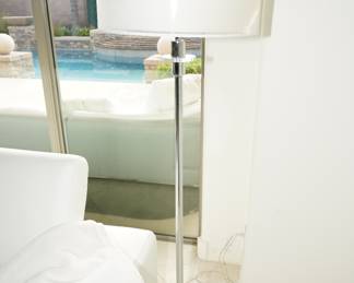 Chrome floor lamps x 2