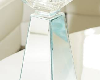 Mirrored acrylic candle holders-pair