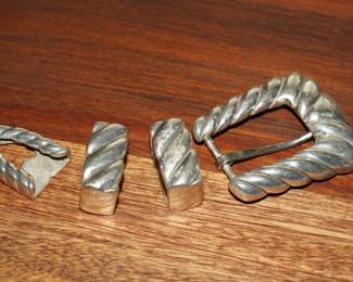 Douglas Magnus sterling belt buckle