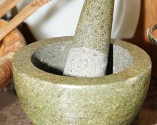 Granite stone mortar & pestle