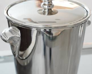 Pottery Barn stainless covered ice bucket