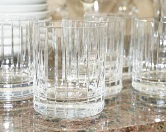 Restoration Hardware crystal rocks glasses x 4