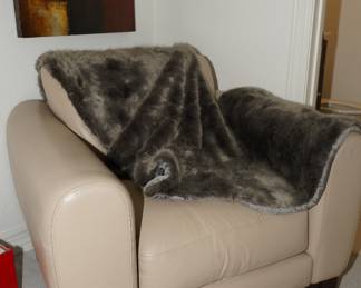 Leathermart taupe leather club chair