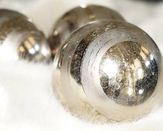 Z Gallerie decorative silver orbs x 3