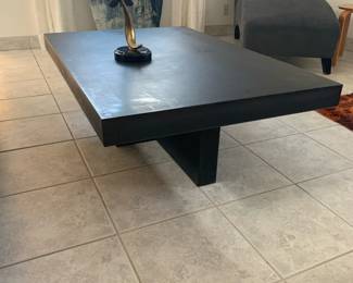 Custom contemporary metal cocktail table, 48" x 32"