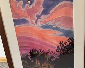 Charles E. Burchfield (1893-1967) 'Afterglow' 