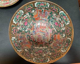 Antique Chinese Famille Rose bowl, 14"