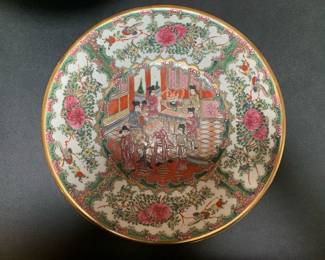 Antique Chinese Famille Rose charger, 14"