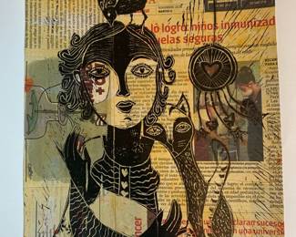 Sandra Dooley (Cuba 1964-) 'Atrapasuenos'  collagraph print, A/P