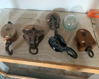 Antique pulleys