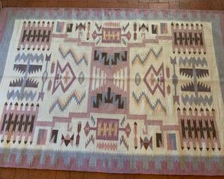 Vintage Navajo storm pattern weaving